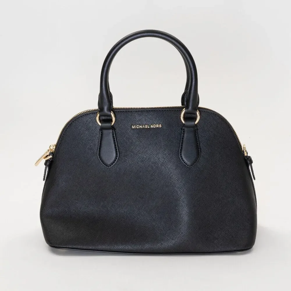 Michael Michael Kors Veronica Medium Leather Dome Satchel Black 220110